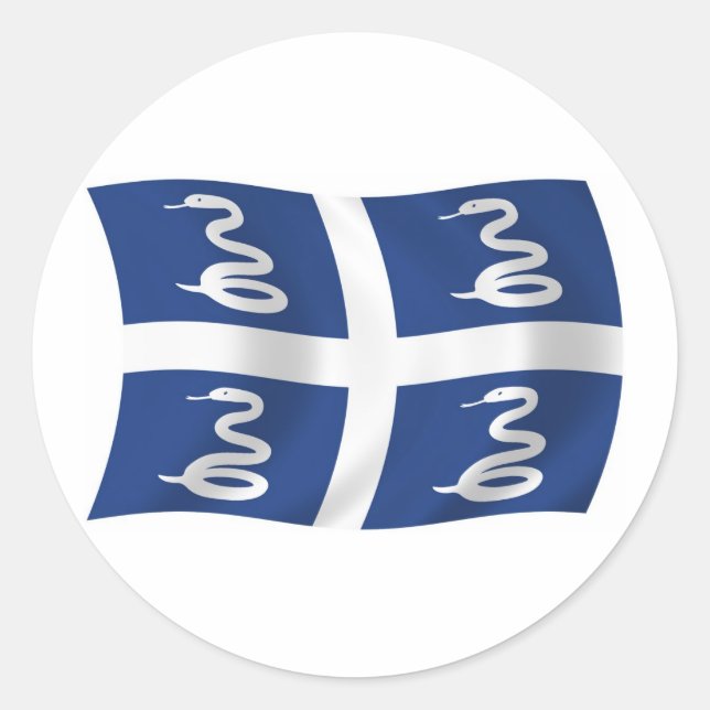 Adesivo da Bandeira da Martinica (Frente)