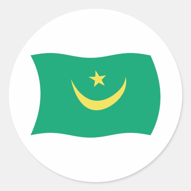 Adesivo da Bandeira da Mauritânia (Frente)