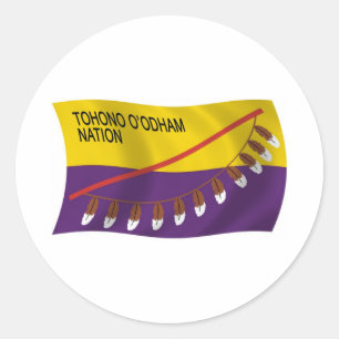 Adesivo da Bandeira da Nação Tohono O'odham