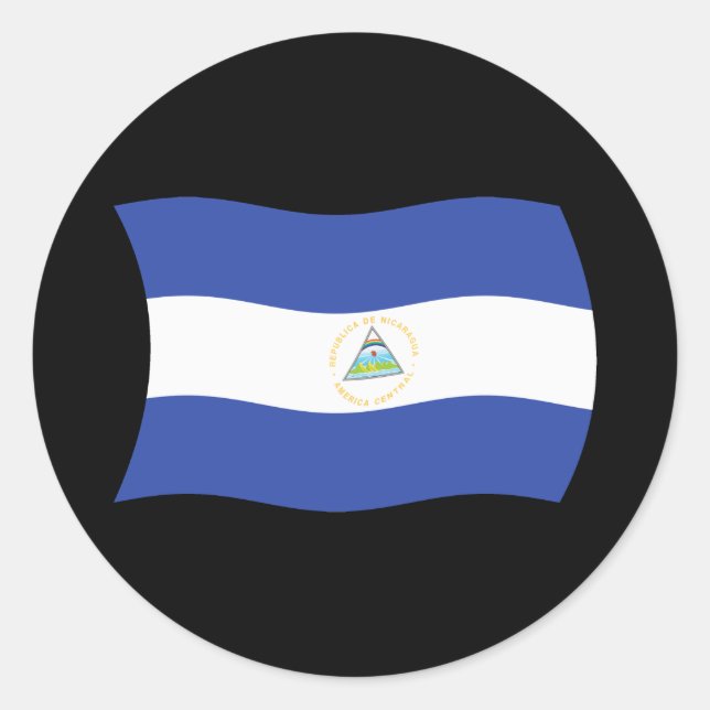 Adesivo da Bandeira da Nicarágua (Frente)