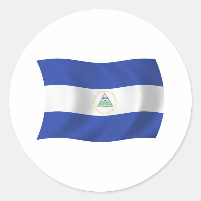 Adesivo da Bandeira da Nicarágua (Frente)