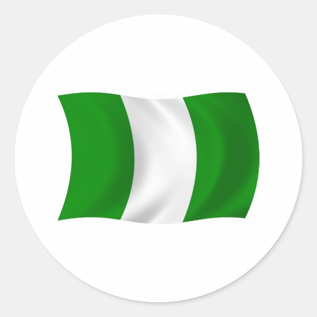 Adesivo da Bandeira da Nigéria (Frente)