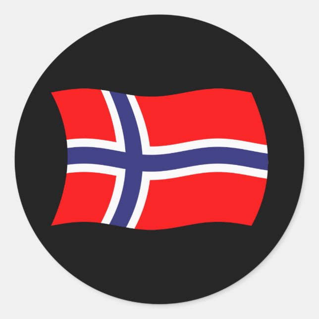 Adesivo da Bandeira da Noruega (Frente)