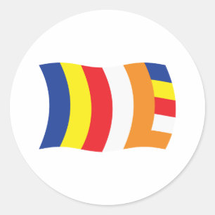 Adesivo da Bandeira da Religião Budista