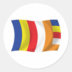Adesivo da Bandeira da Religião Budista