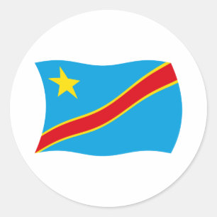 Adesivo da bandeira da República Democrática do Co