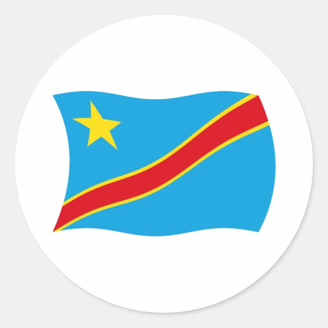 Adesivo da bandeira da República Democrática do Co (Frente)