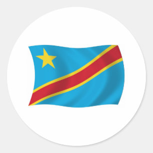 Adesivo da Bandeira da República Democrática do Co