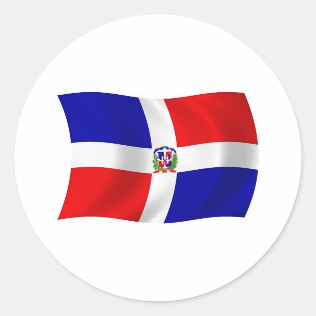 Adesivo da Bandeira da República Dominicana (Frente)