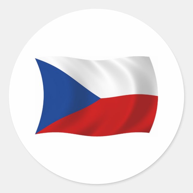 Adesivo da Bandeira da República Tcheca (Frente)