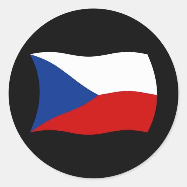 Adesivo da Bandeira da República Tcheca (Frente)