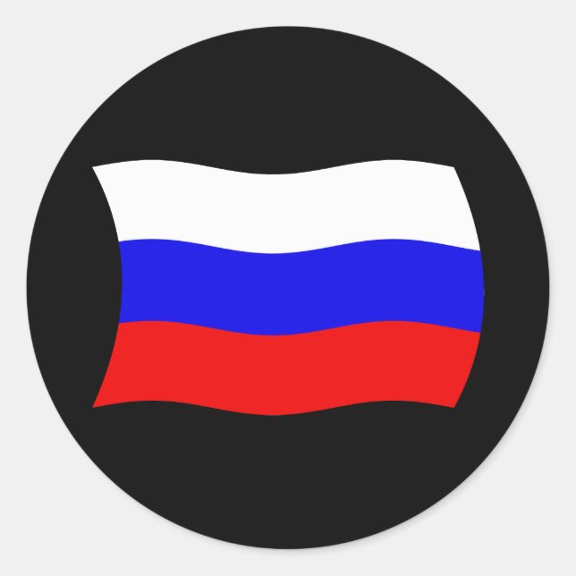 Adesivo da Bandeira da Rússia (Frente)
