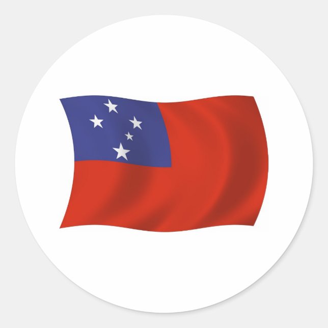Adesivo da Bandeira da Samoa (Frente)