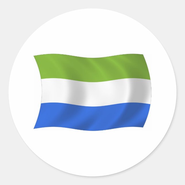 Adesivo da Bandeira da Serra Leoa (Frente)
