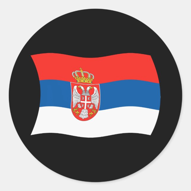 Adesivo da Bandeira da Sérvia (Frente)