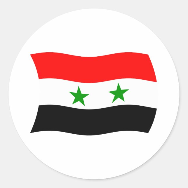 Adesivo da Bandeira da Síria (Frente)