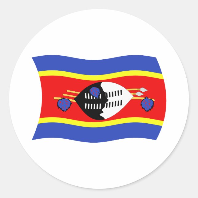Adesivo da Bandeira da Suazilândia (Frente)