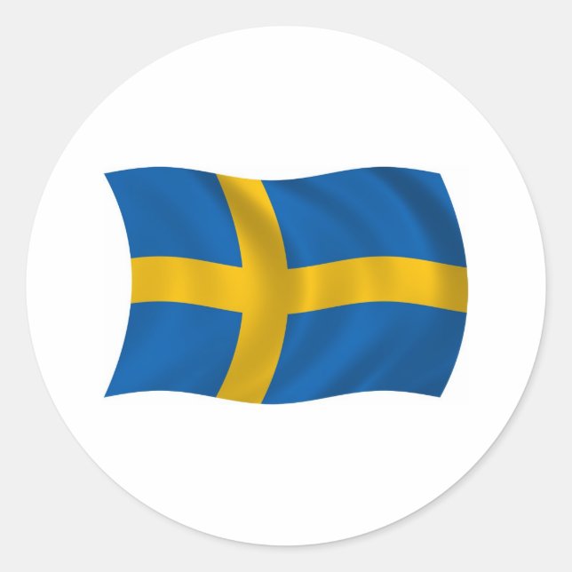 Adesivo da Bandeira da Suécia (Frente)