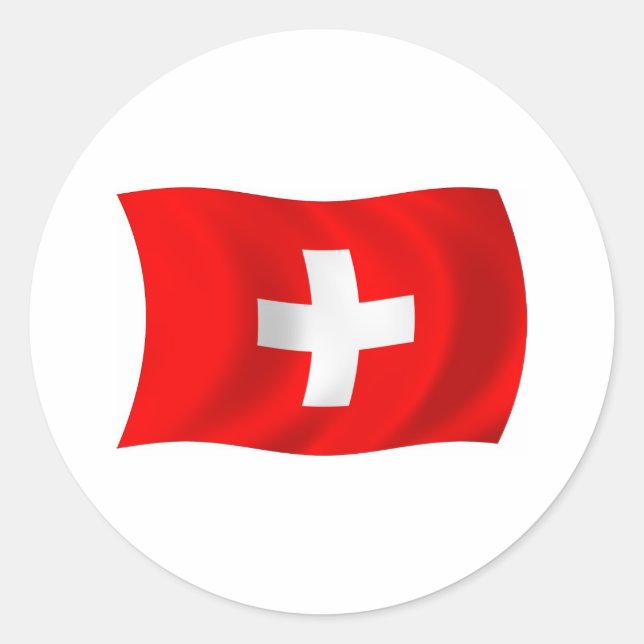 Adesivo da Bandeira da Suíça (Frente)