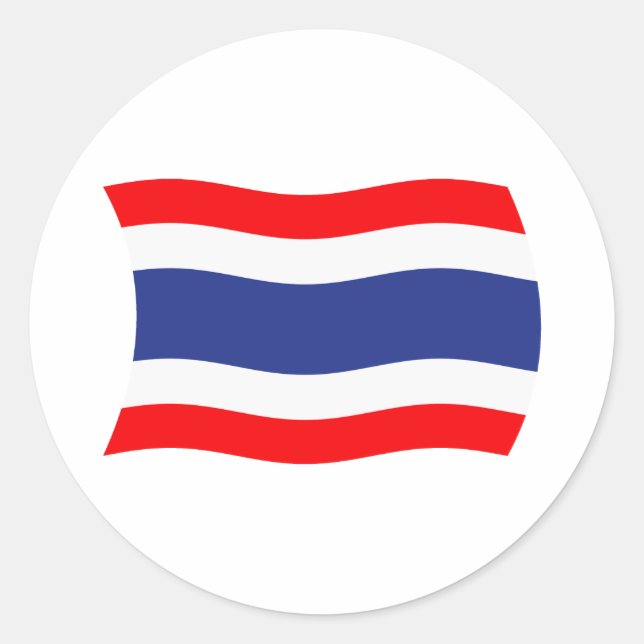 Adesivo da Bandeira da Tailândia (Frente)