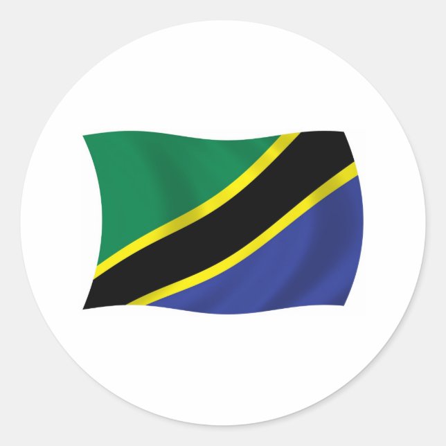 Adesivo da Bandeira da Tanzânia (Frente)