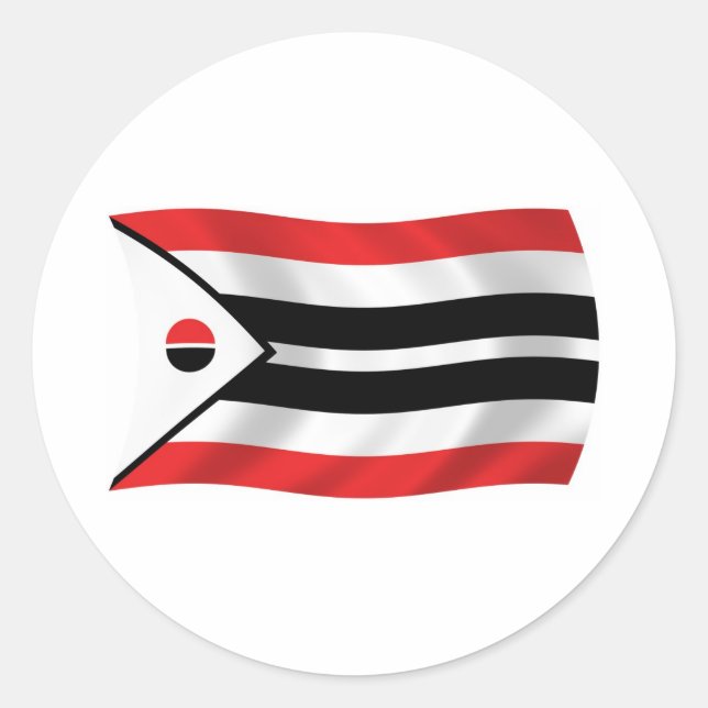 Adesivo da Bandeira da Tribo Arapaho (Frente)
