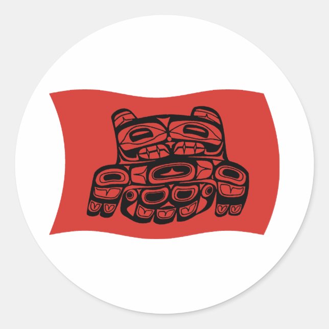 Adesivo da Bandeira da Tribo Skagit (Frente)