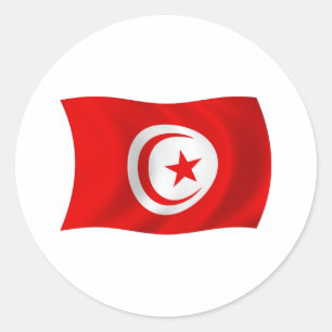 Adesivo da Bandeira da Tunísia
