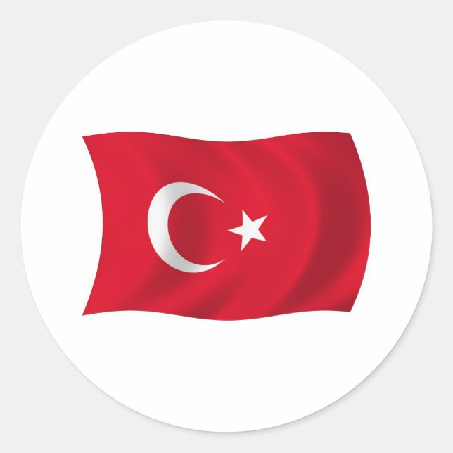 Adesivo da Bandeira da Turquia (Frente)