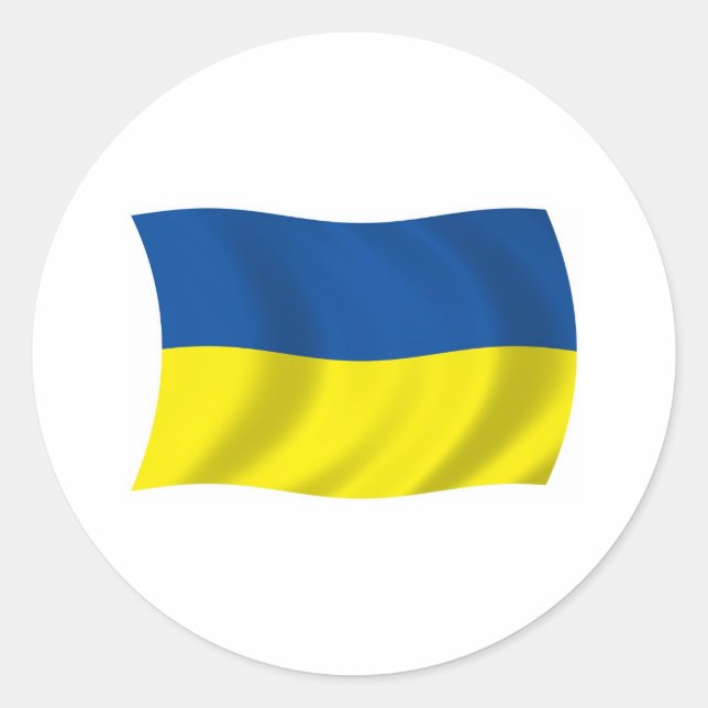 Adesivo da Bandeira da Ucrânia (Frente)