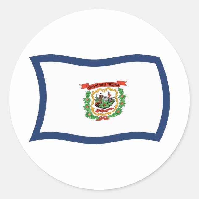 Adesivo da Bandeira da Virgínia Ocidental (Frente)