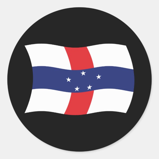 Adesivo da Bandeira das Antilhas Neerlandesas (Frente)