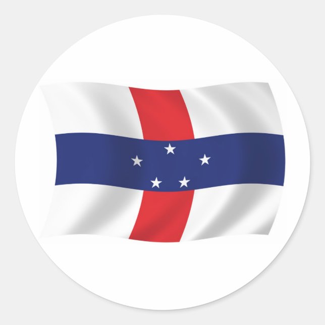 Adesivo da Bandeira das Antilhas Neerlandesas (Frente)