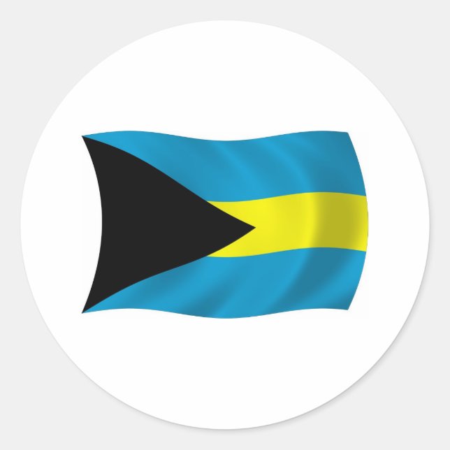 Adesivo da Bandeira das Bahamas (Frente)