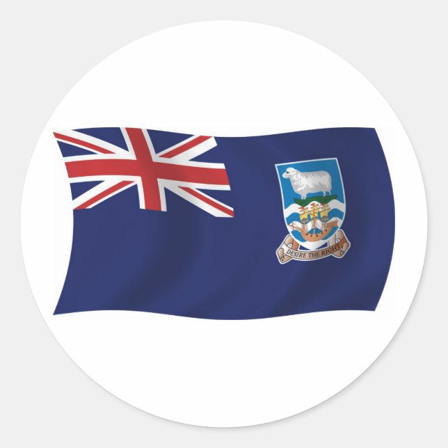 Adesivo da Bandeira das Ilhas Malvinas (Frente)