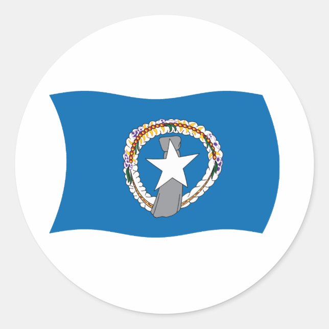 Adesivo da Bandeira das Ilhas Marianas do Norte (Frente)