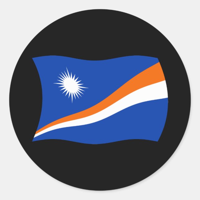 Adesivo da Bandeira das Ilhas Marshall (Frente)