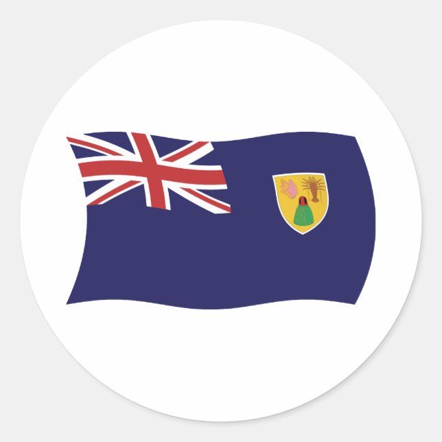 Adesivo da Bandeira das Ilhas Turcas e Caicos (Frente)