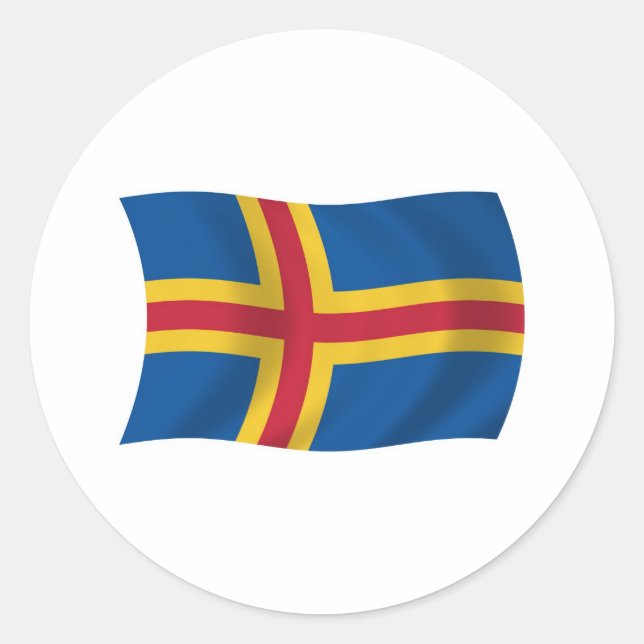 Adesivo da Bandeira de Aland (Frente)