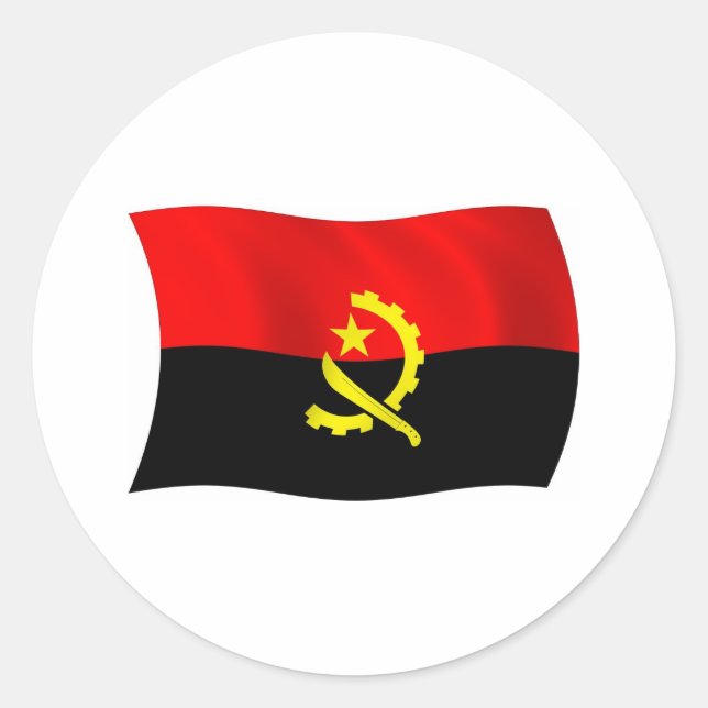 Adesivo da Bandeira de Angola (Frente)