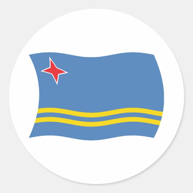 Adesivo da Bandeira de Aruba (Frente)