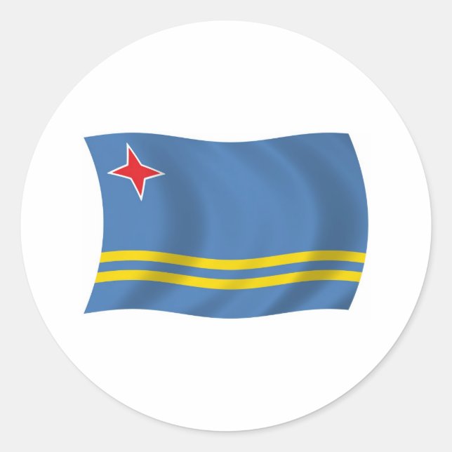 Adesivo da Bandeira de Aruba (Frente)