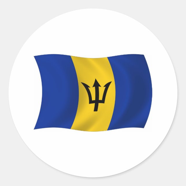 Adesivo da Bandeira de Barbados (Frente)