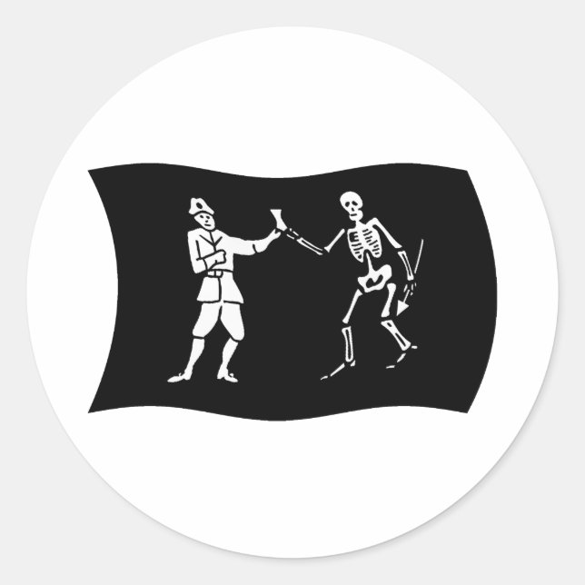 Adesivo da Bandeira de Bartholomew Roberts (Frente)