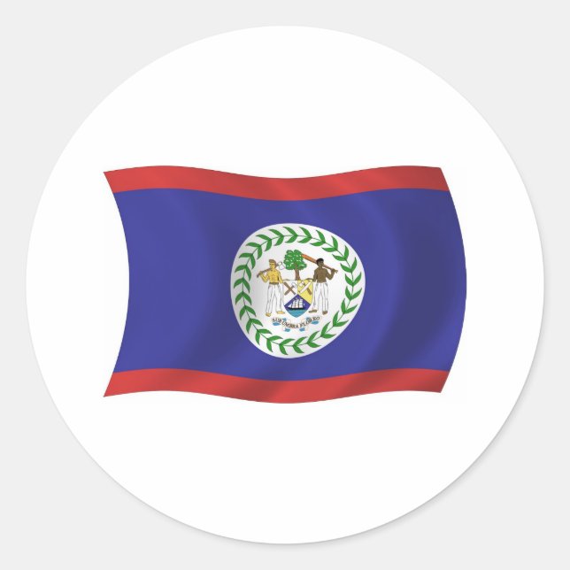 Adesivo da Bandeira de Belize (Frente)