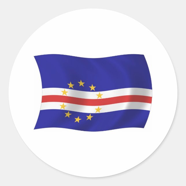 Adesivo da Bandeira de Cabo Verde (Frente)