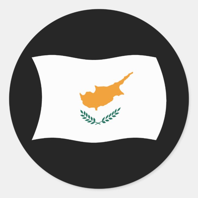 Adesivo da Bandeira de Chipre (Frente)