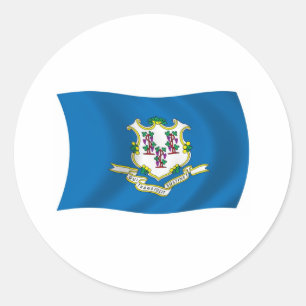 Adesivo da Bandeira de Connecticut