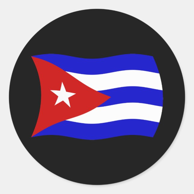 Adesivo da Bandeira de Cuba (Frente)