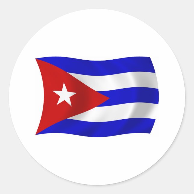 Adesivo da Bandeira de Cuba (Frente)